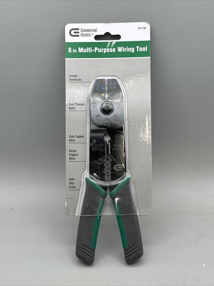 Commercial Electric 8" Multi-Purpose Wire Stripper Wiring Tool Precision Ground