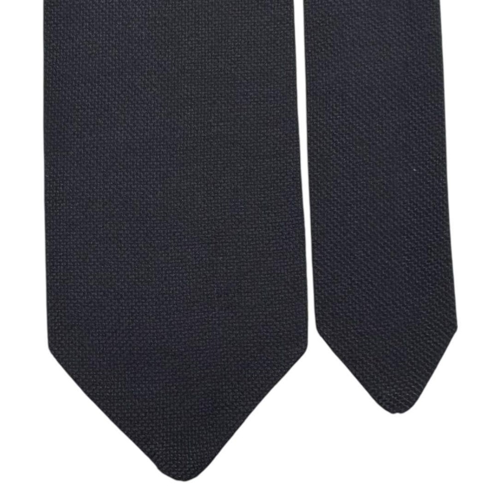 PRADA Prada tie solid wool slim charcoal gray