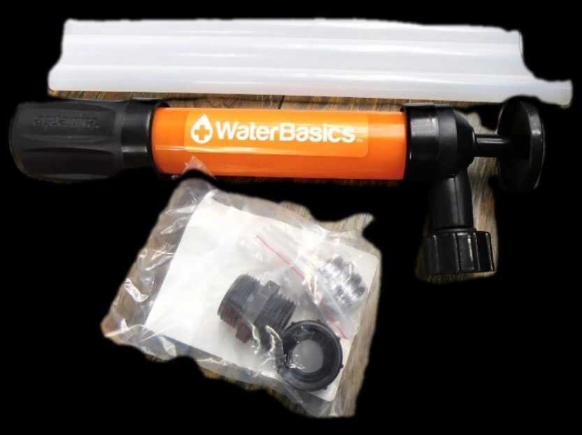 WaterBasics Emergency Pump and Filter Kit for Stored Water