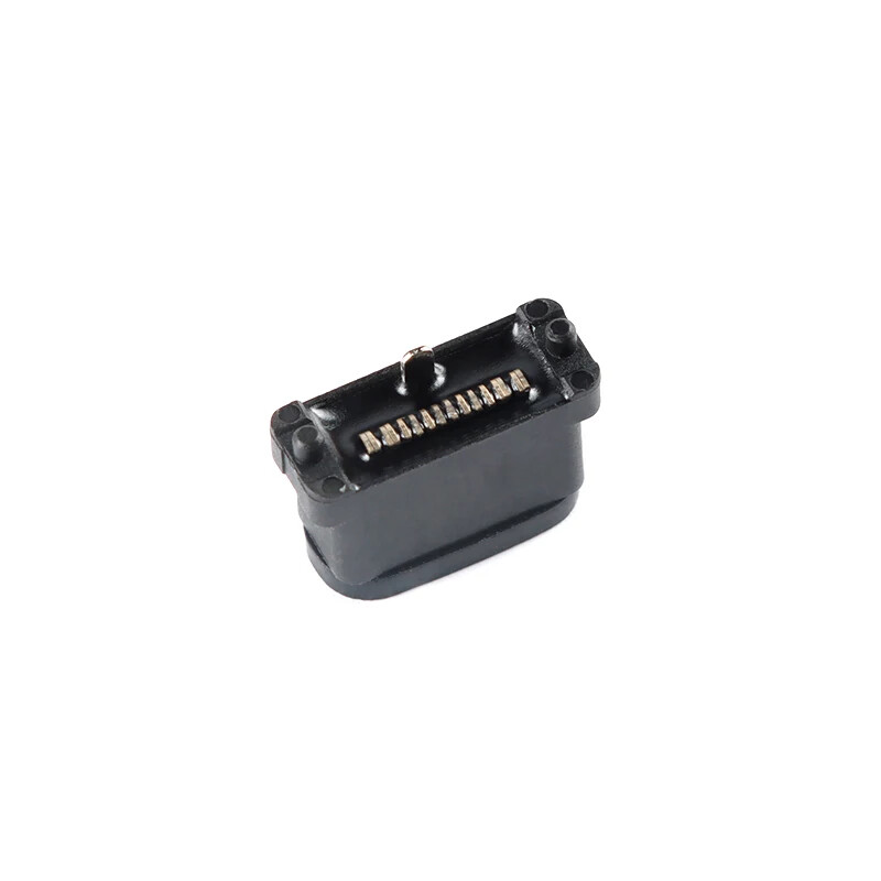 2Pcs Micro USB 16pin IPX8 Waterproof Charging Jack Socket Dock