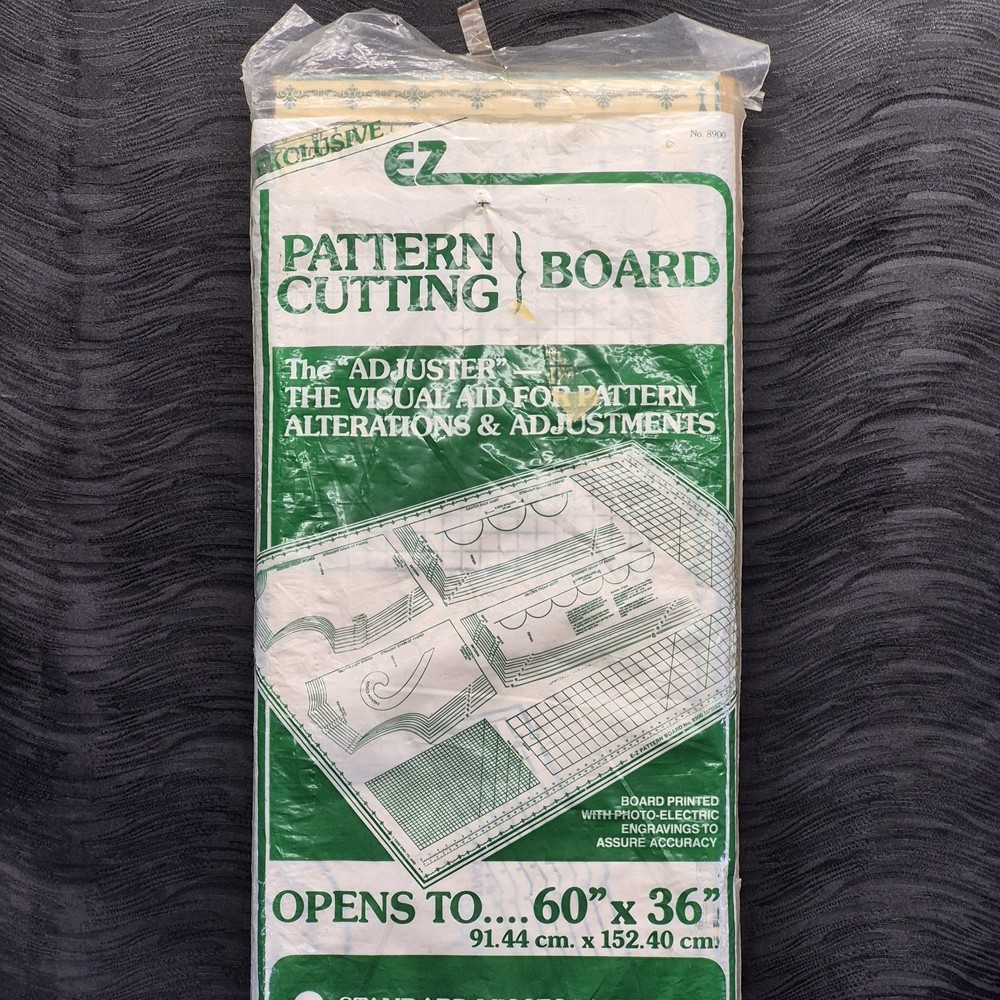 Vintage EZ Pattern Cutting Board 36x72 Sewing Fabric Layout Foldable Grid Lines