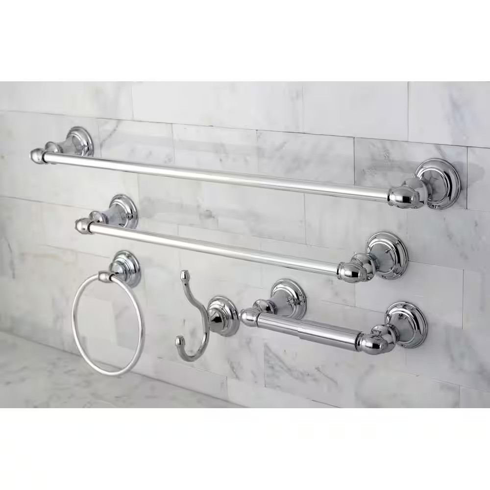 Provence 5-Piece Bathroom Accessory Set in Chrome