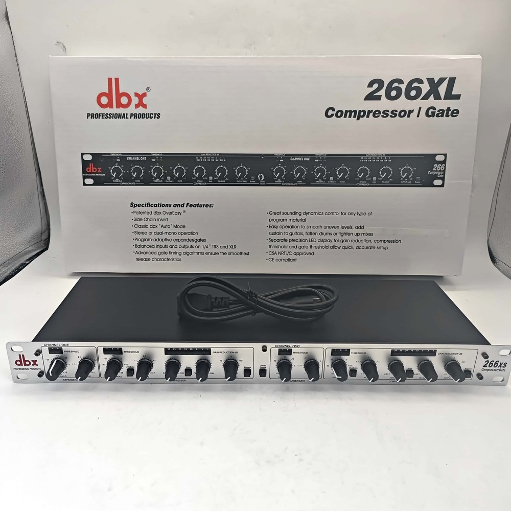 266xs dbx Dual Channel Compressor Gate Dynamics Processor w/ Side Chain Insert