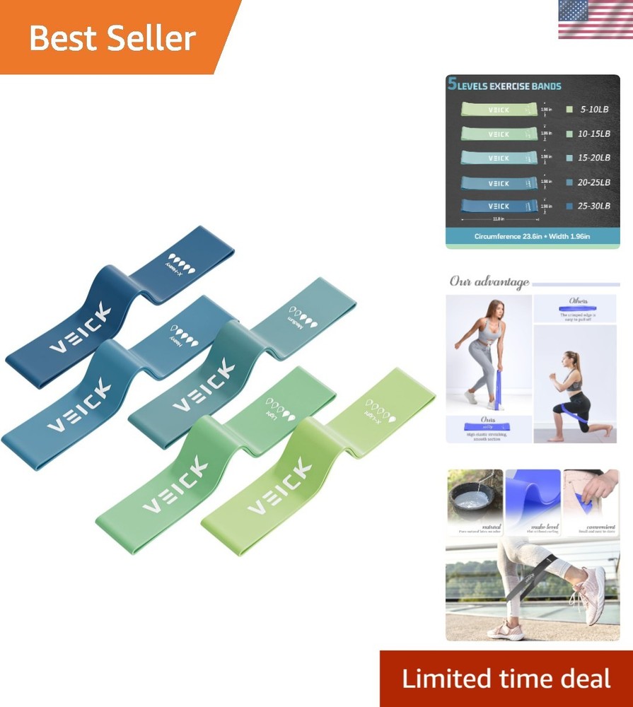 5-Level Resistance Loop Bands - Essential for Home Fitness & Strength