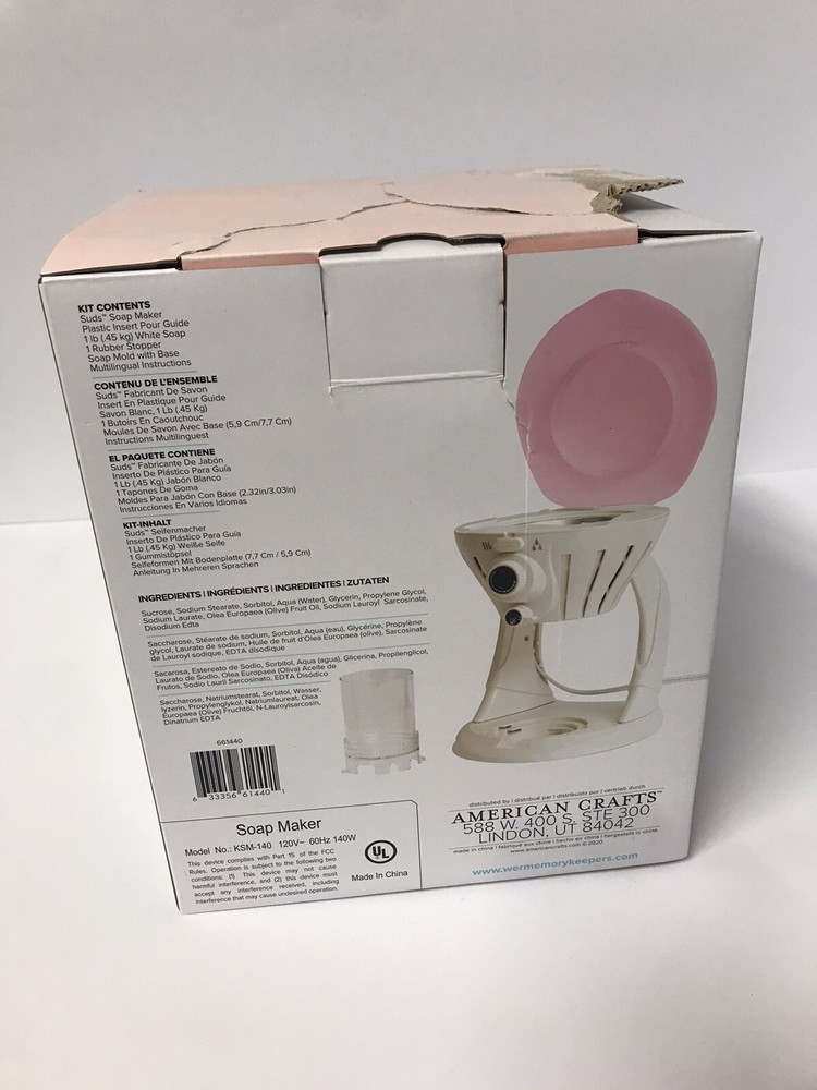 We R Memory Keepers Suds Custom Soap Making Machine Crafting Open Box
