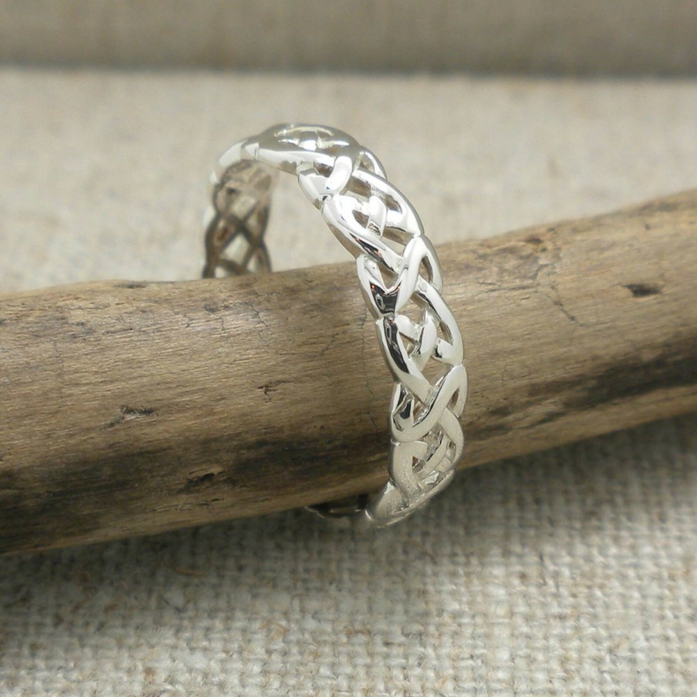 3 mm Sterling Silver Celtic Wedding Ring KEITH JACK various sizes Gift Boxed