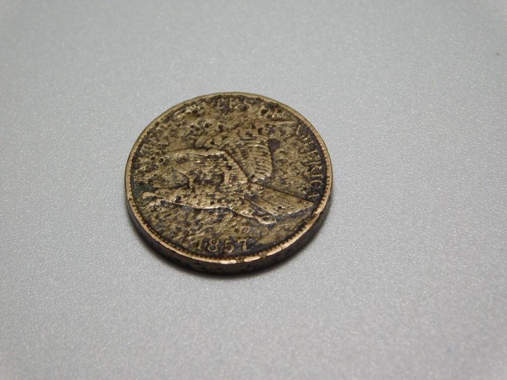 OLD US COIN 1857 FLYING EAGLE CENT PENNY