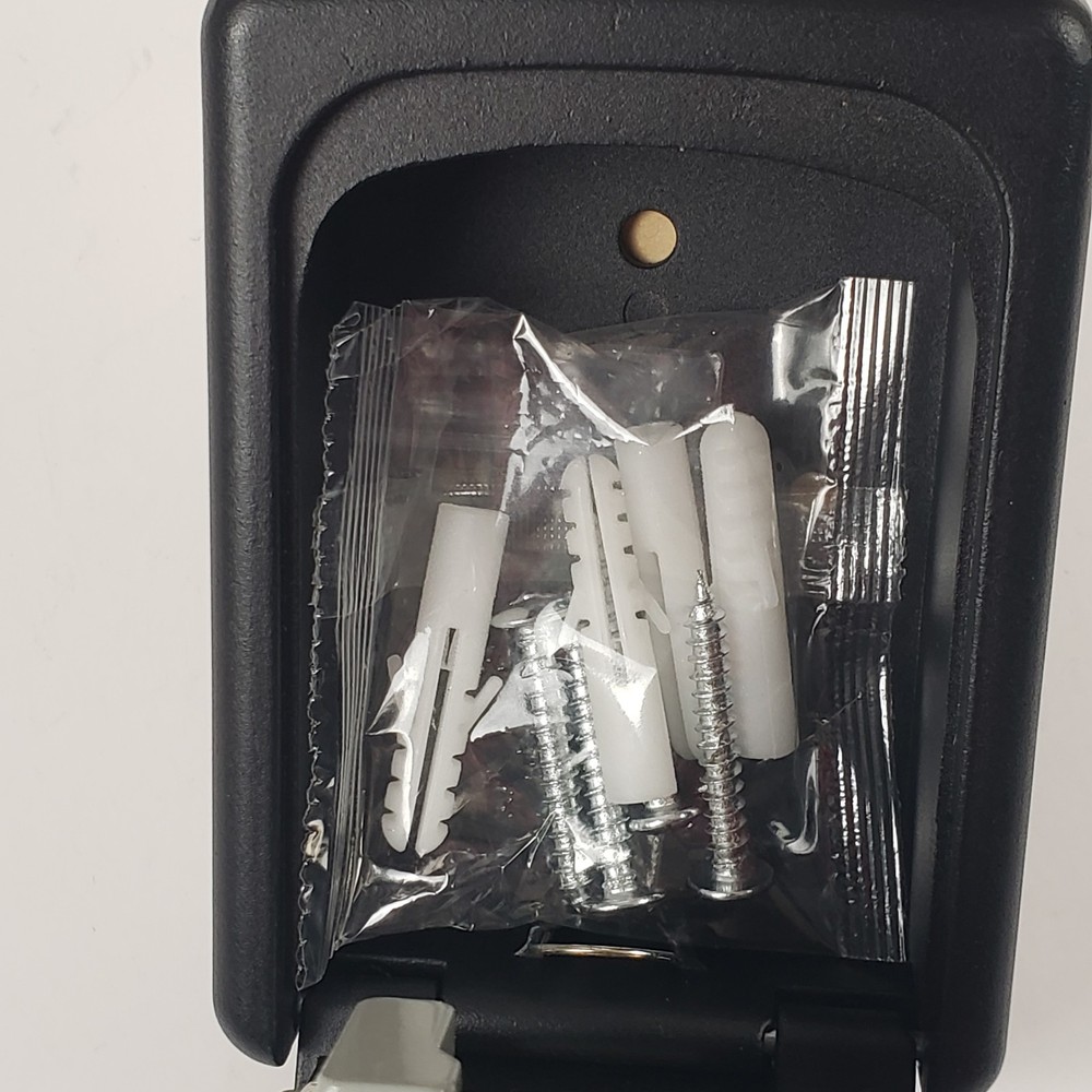 Portable Key Lock Box 4 Digit Combination Safe Security Storage Can Wall Mount