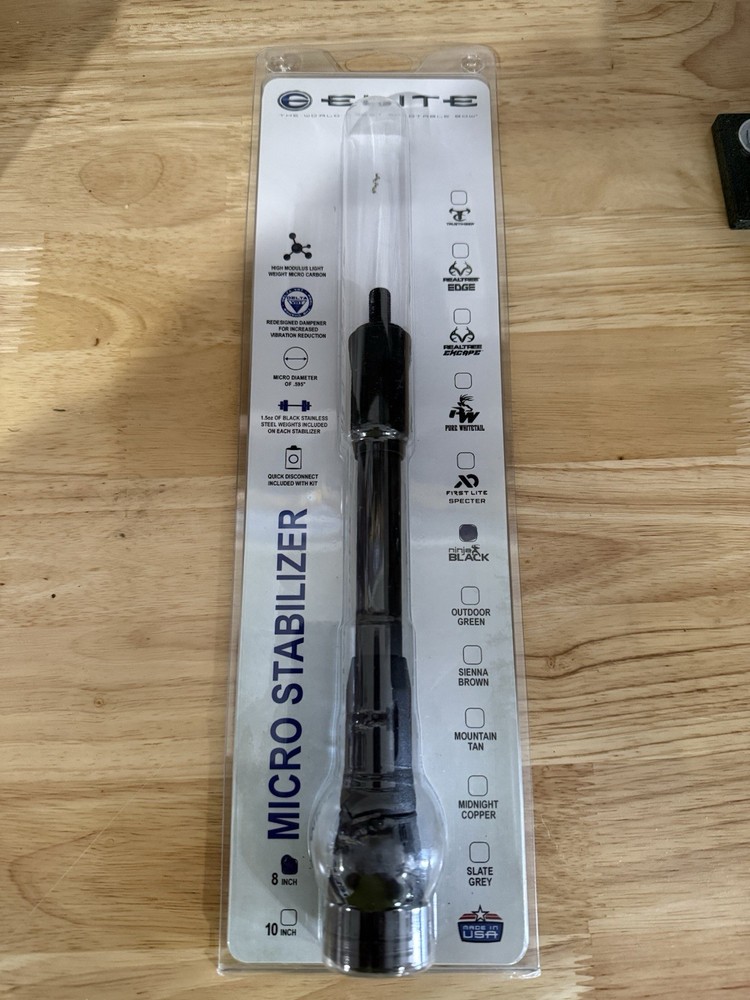 Elite Archery carbon Micro Stabilizer 8in Compound Bow Black