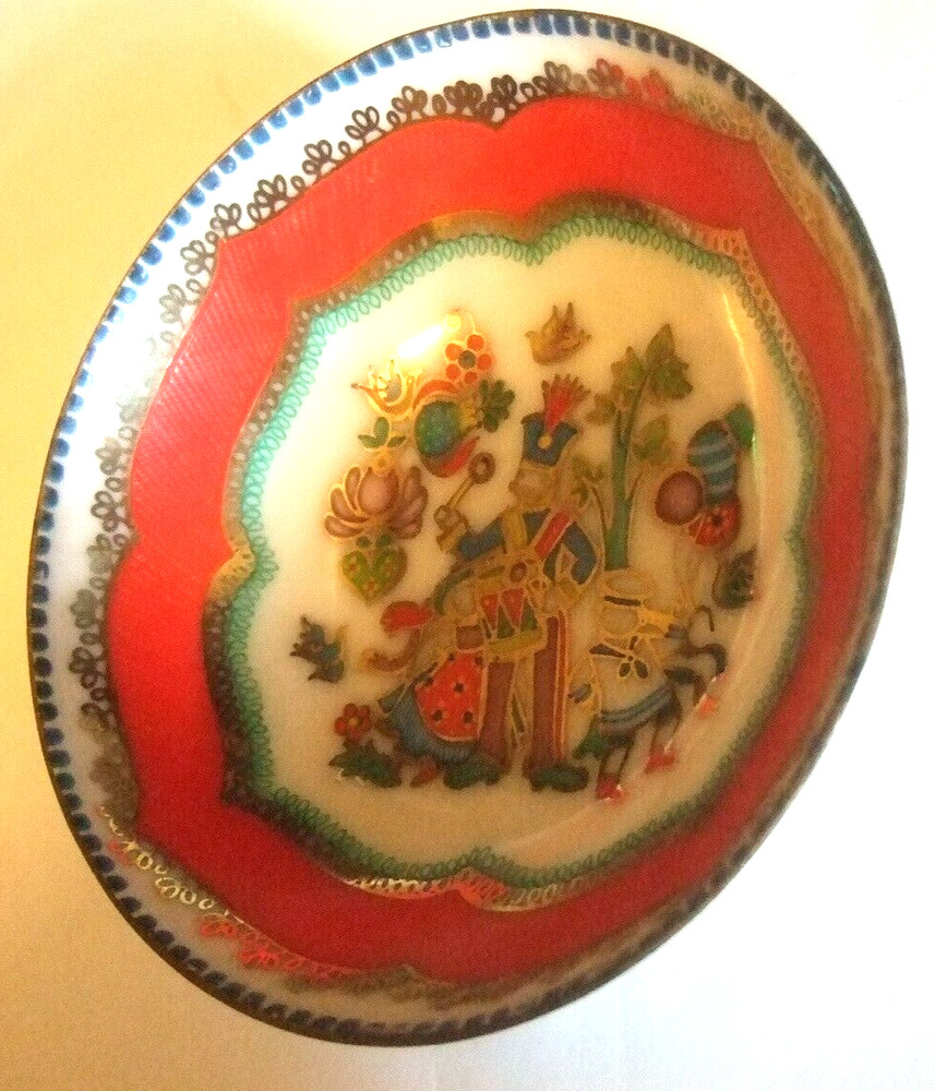 Austrian Enamel Bowl Soldier with Child