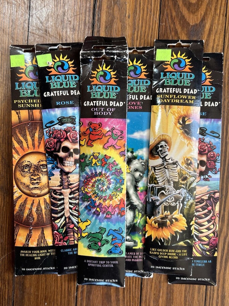Liquid Blue Grateful Dead Incense Bundle RARE!!