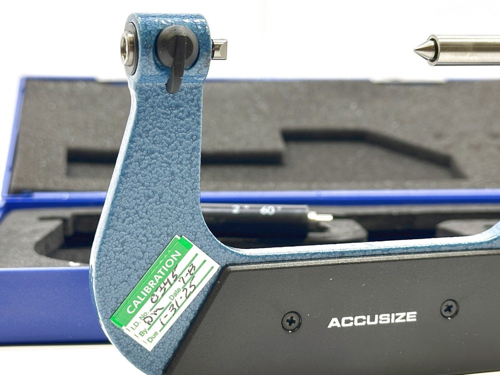 ACCUSIZE 2-3" .0001" Analog Point Inspection Micrometer Set | Pre-owned 1pc