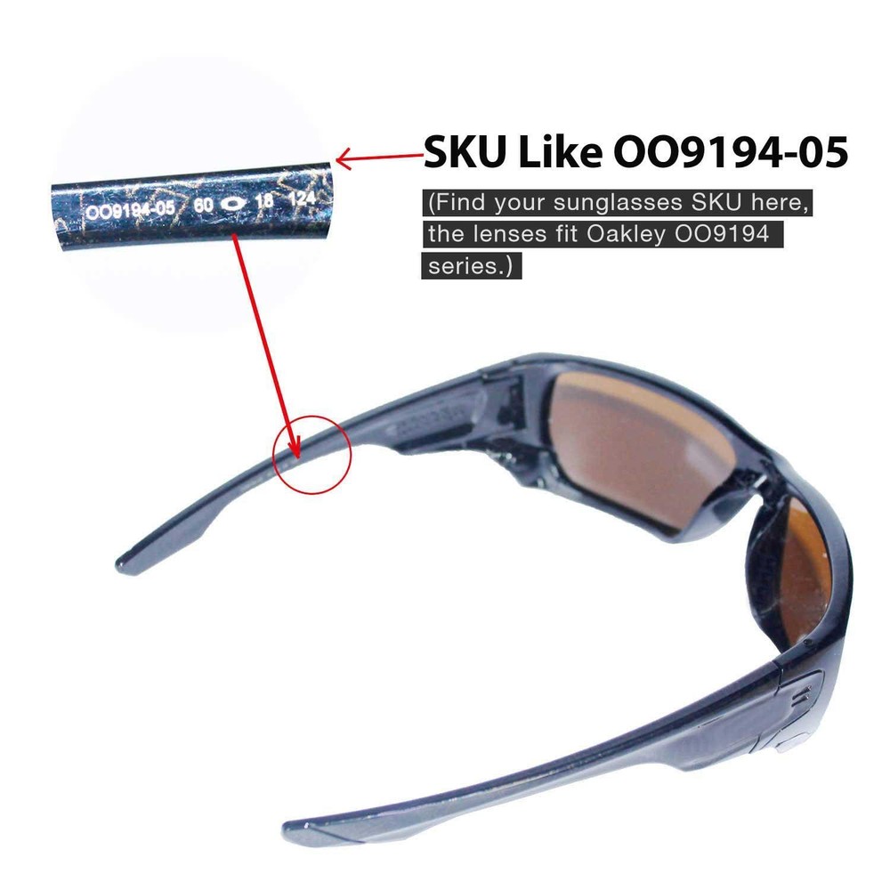 Walleva Ice Blue Polarized Replacement Lenses For Oakley Style Switch (OO9194)