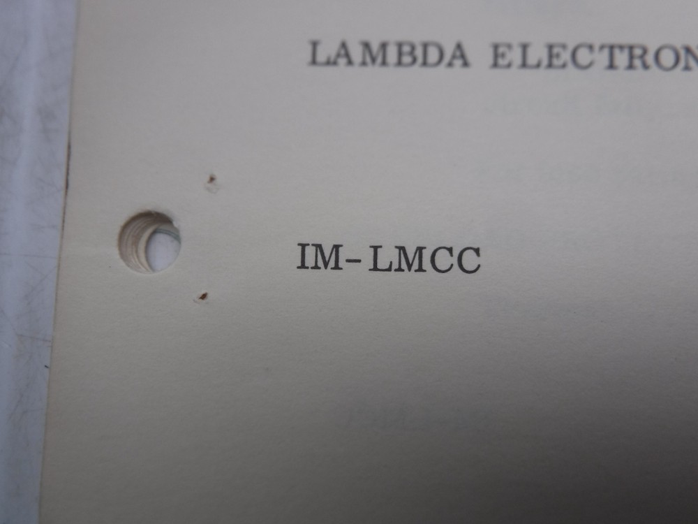 Lambda LM CC Package Manual IM-LMCC