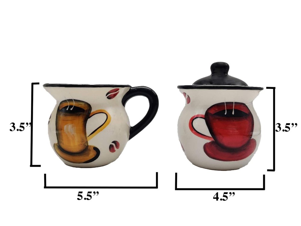 ACK Tuscany Colorful Coffee Bean Hand Painted Ceramic