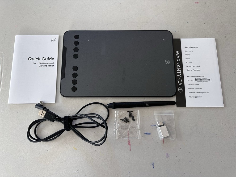 Xp-pen Deco Mini7 Wireless Drawing Digital Graphic Tablets With Tilt