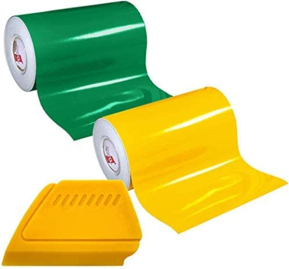 651 Multi-Color Vinyl Starter Kit 12" X 5Ft 2-Roll Bundle Including Hard Yellow