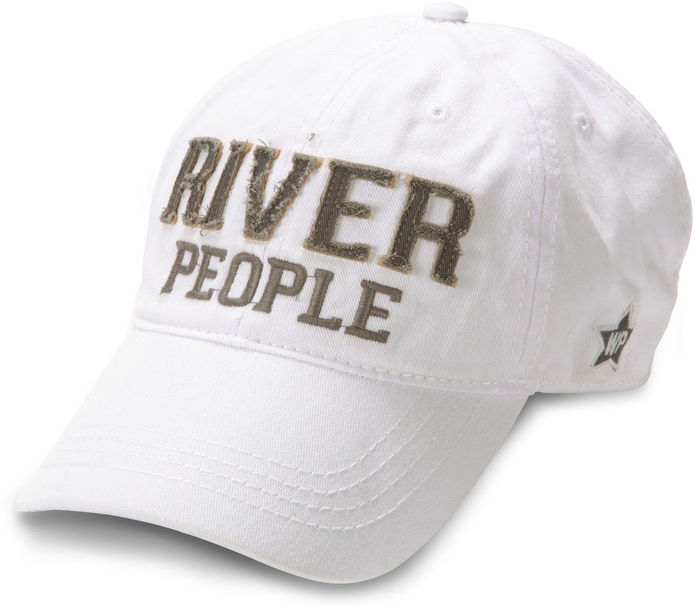 Pavilion Gift Company River People Adjustable Baseball Cap, White