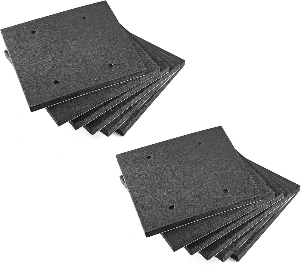 12 Pack Black Foam Sander Pad Replacement Self Adhesive Sponge PadsItem Package