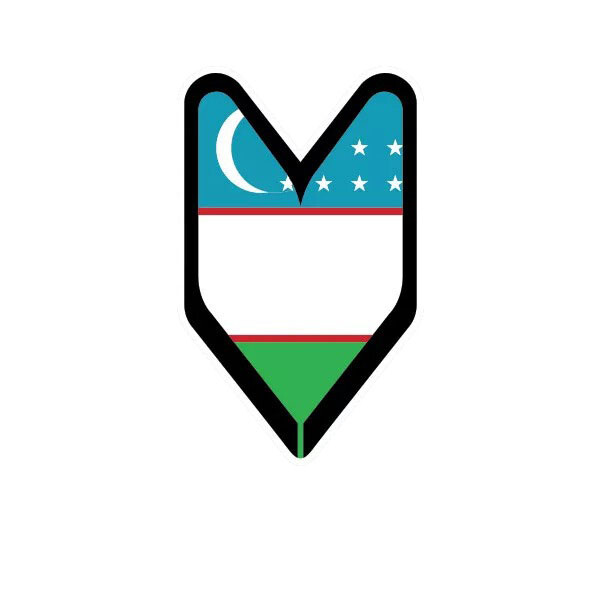 Uzbek Driver Badge Sticker Decal