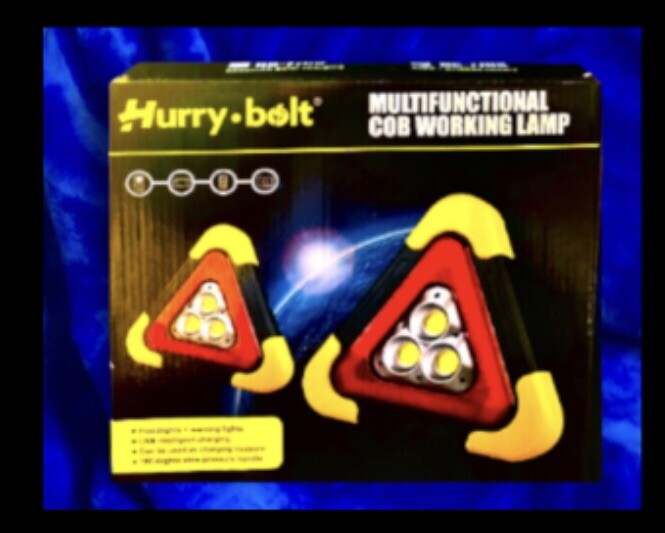 Hurry-bolt multi-function 11” Cob Work Light,5 Mode,solar or usb Charge, w Stand