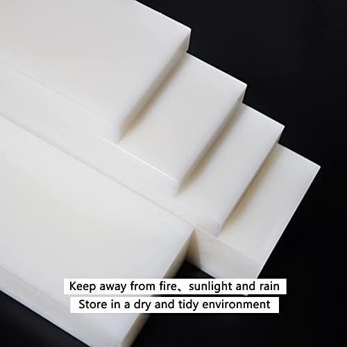 HDPE Block White PE Polyethylene Rectangular Solid Plastic 2"x12"x3" white