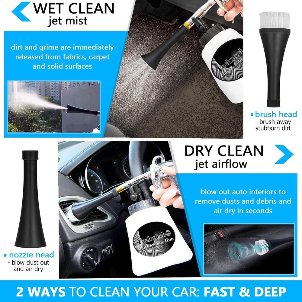 Ultimate Car Detailing Kit: Interior Cleaner Gun & Versatile Home Use Tools