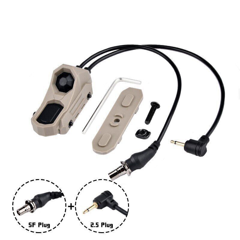 Tactical Flashlight Remote Dual Pressure Switch OGL PEQ DBAL ModButton Control