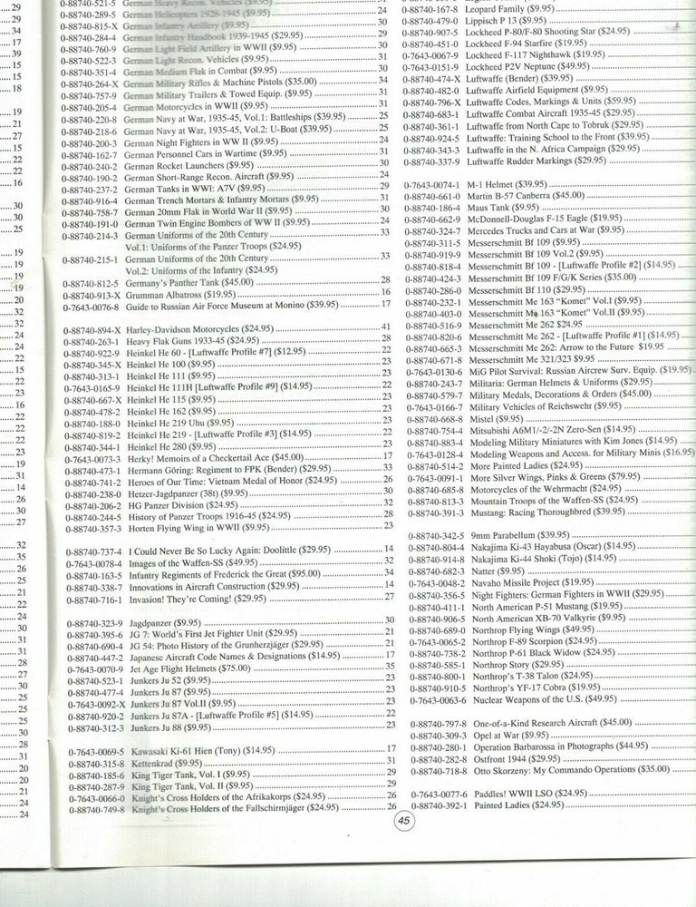 Schiffer Military History Catalog Spring 1997 Book Catalog