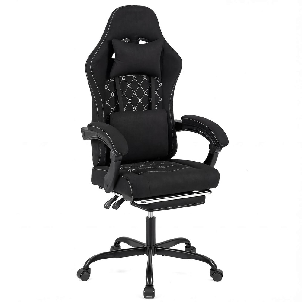 Height Adjustable Computer Chair w/Headrest, Lumbar Support, Linkage Armrests