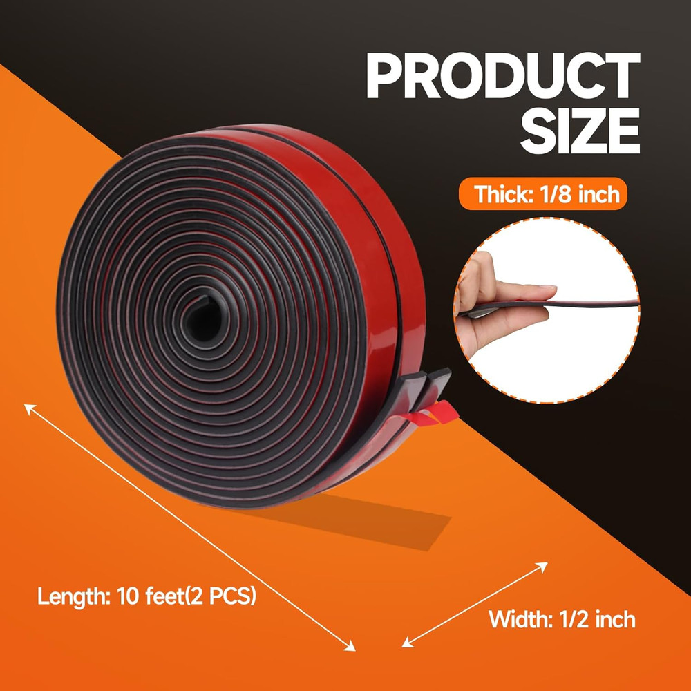 Neoprene Rubber Strips Adhesive Solid Rubber Sheets, Rolls & Strips for DIY Weat