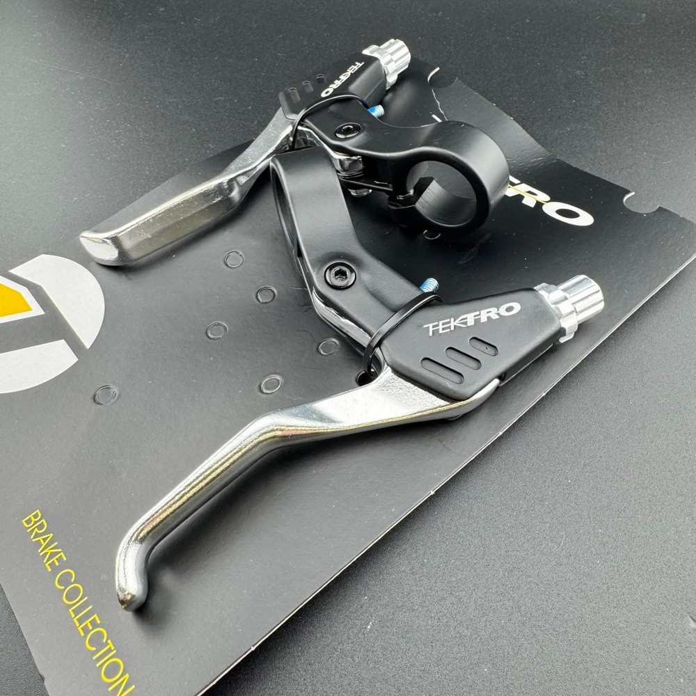Tektro RS360A Linear Pull Bicycle Brake Levers Black & Silver Pair
