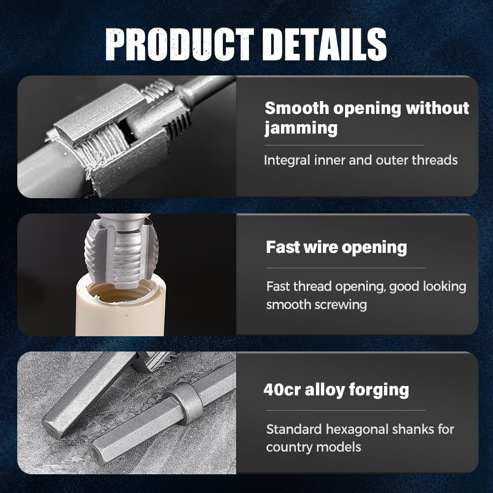1/2''+ 3/4'' Integrated Internal & External Pipe ThreadingTool