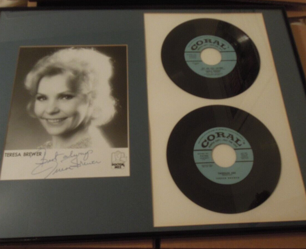 Teresa Brewer  Record Photo  Signed Framed
