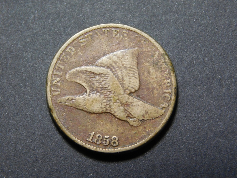 VINTAGE US COINS 1858 FLYING EAGLE CENT COIN