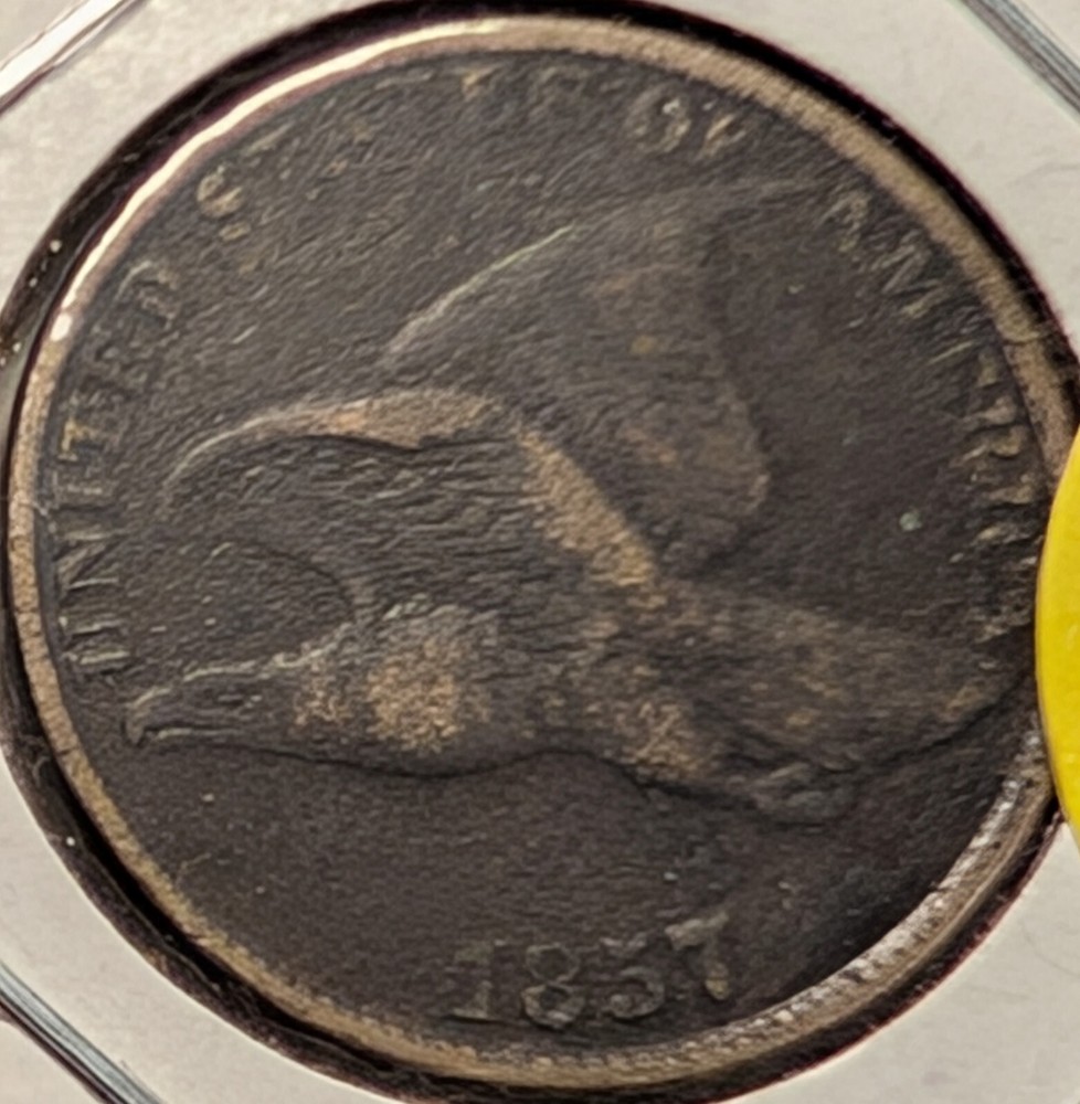 1857 Flying Eagle Cent (F+ Detail)