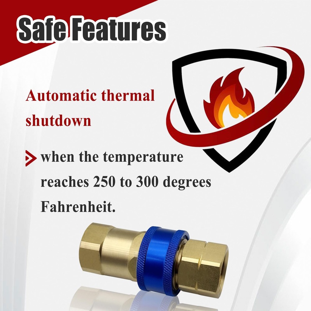 Ebrmeiwo A75 Quick Disconnect Fitting, 3/4 Inch, Automatic Brass