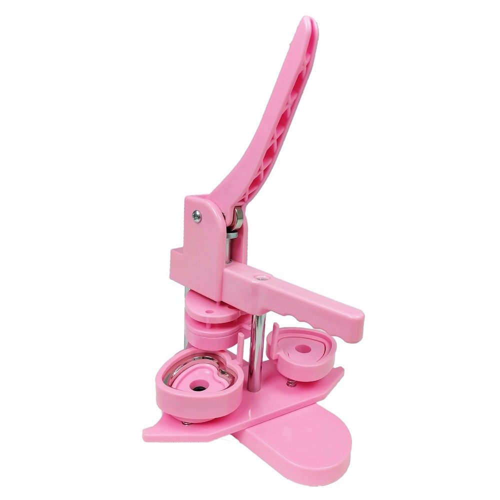 Heart-Shaped Pin Button Maker Press Machine Kit - No Assembly Required DIY Gift