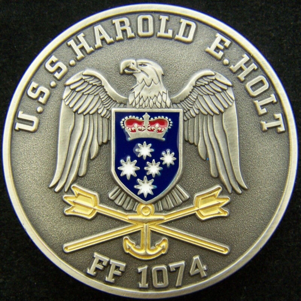 USS Harold E Holt FF 1074 Navy Challenge Coin