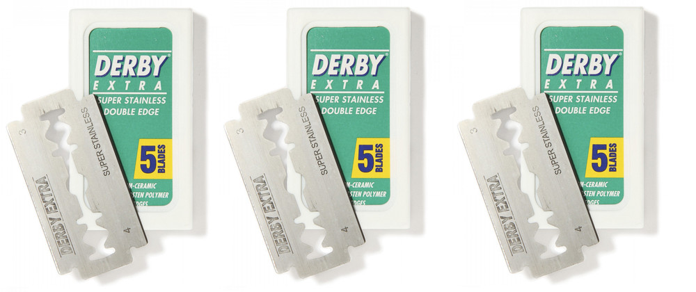 Derby Extra Double Edge Razor Blades, 5 Count (3 Pack)