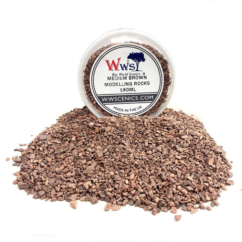 Medium Brown Modelling Rocks 1-3mm | Wargame Scenery & Basing Material