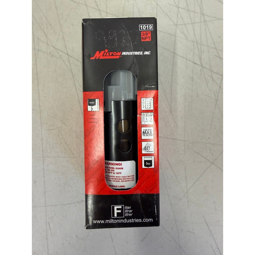 Milton 1019 3/8" NPT Polycarbonate FRL Micro Filter