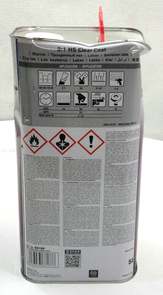 Roberlo Unix 150 HS 2:1 Quick Drying High Solids Polyurethane Clearcoat 5 Liters