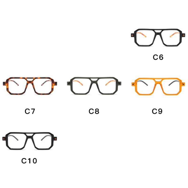 Men Women Square Blue Light Blocking Eyeglasses Full Frames Glasses Frames New