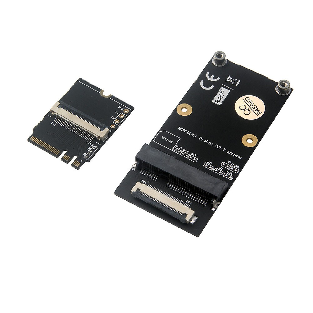 M.2 key A/E/A+E to Mini PCI-E Adapter with FFC Cable Case