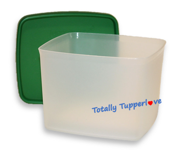 Tupperware Square Round 30 oz. Container Keeper Vintage Hunter Green EUC ❤️