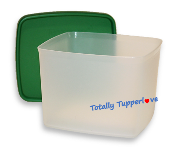 Tupperware Square Round Keeper 30 oz. Container Vintage Hunter Green EUC ❤️