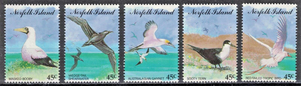 NORFORK ISLAND:1994 SC#565a-e MNH Seabirds  AP307