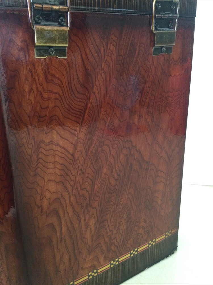 Vintage Wine Box Carrier. Holds Two Bottles.