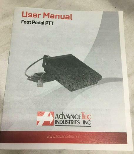 AdvanceTec PTT Foot Pedal Advance Communicator AT8400A, Split Conn. Adapter